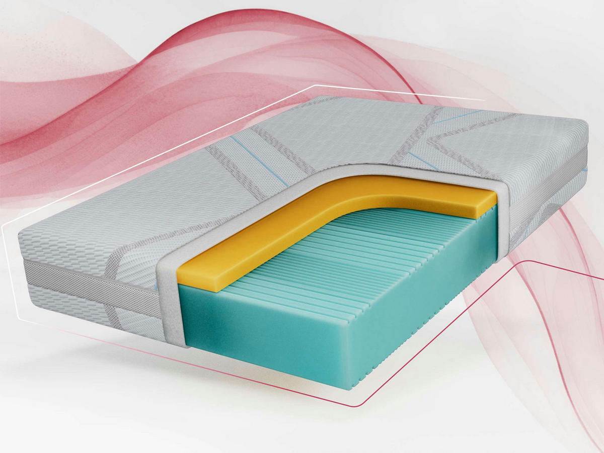 VISCOMATRATZE MIRO - 180/200 - H2 - Lux - Multicolor, Textil (180/200cm) - MKS