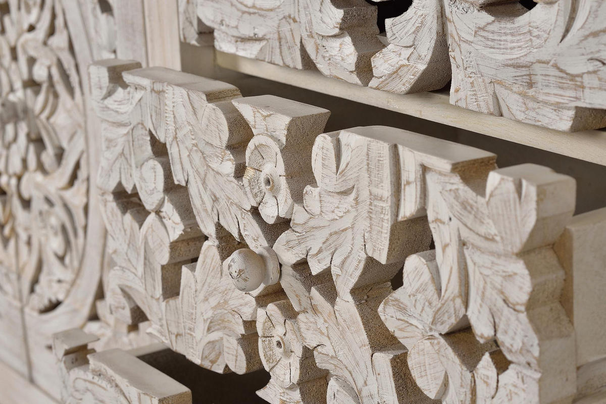 SIDEBOARD aus Mangoholz - Perlmutt, Holz (38/81/190cm) - Giner y Colomer