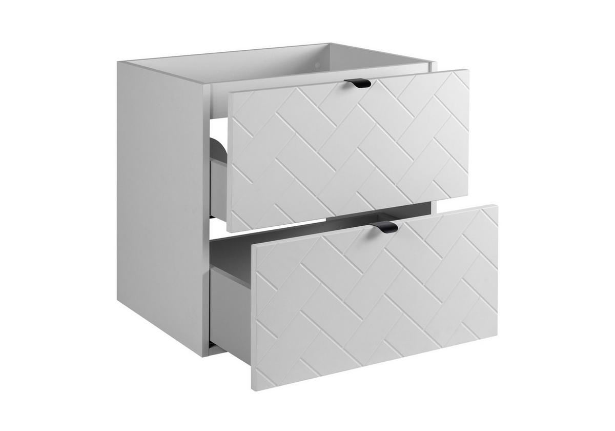 WASCHBECKUNTERSCHRANK Weiß matt 60/46/60 cm - Weiß, Holzwerkstoff (60/60.7/46cm) - Rodan