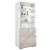 VITRINE Granada Sandgrau Hochglanz - Sandfarben, Holzwerkstoff (50/122.5/34.5cm) - Vladon