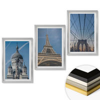 WANDBILDER 3er Set - 40x60 cm Silberner Rahmen - Ansichten von Gebäuden aus Städten auf der ganzen Welt - Silberfarben, Kunststoff (40/60cm) - ArtPrintCave