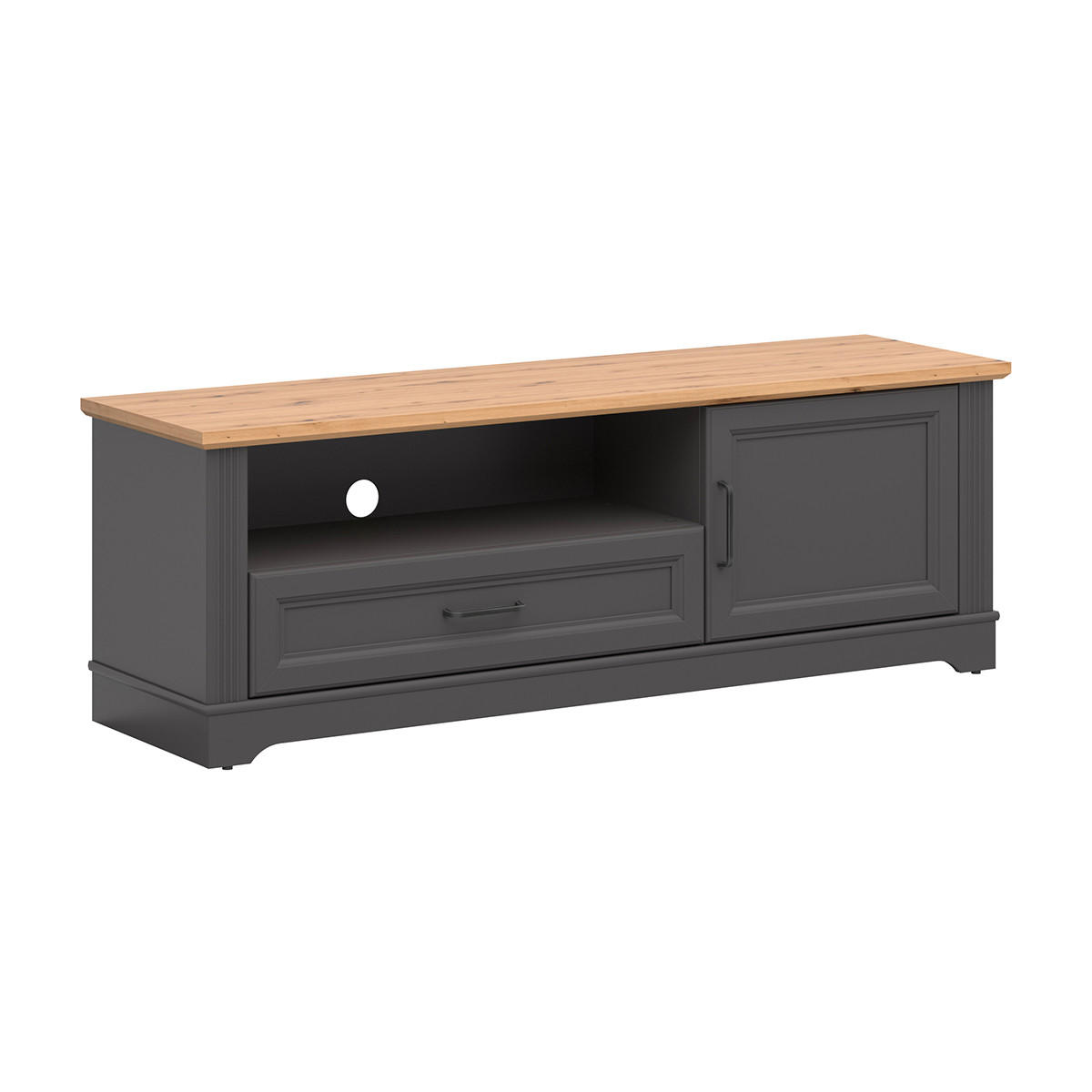 TV-MÖBEL Charlie Grau - Grau, Holzwerkstoff (150/51/42cm) - Petits-meubles