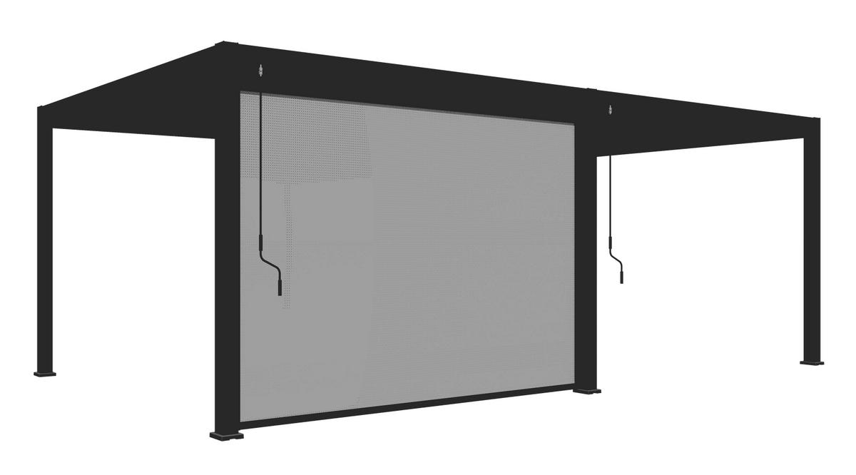 SONNENROLLO 4 Maße Graphitgrau für Deluxe Pergola - Anthrazit, Metall (360/236/4cm) - WEIDE