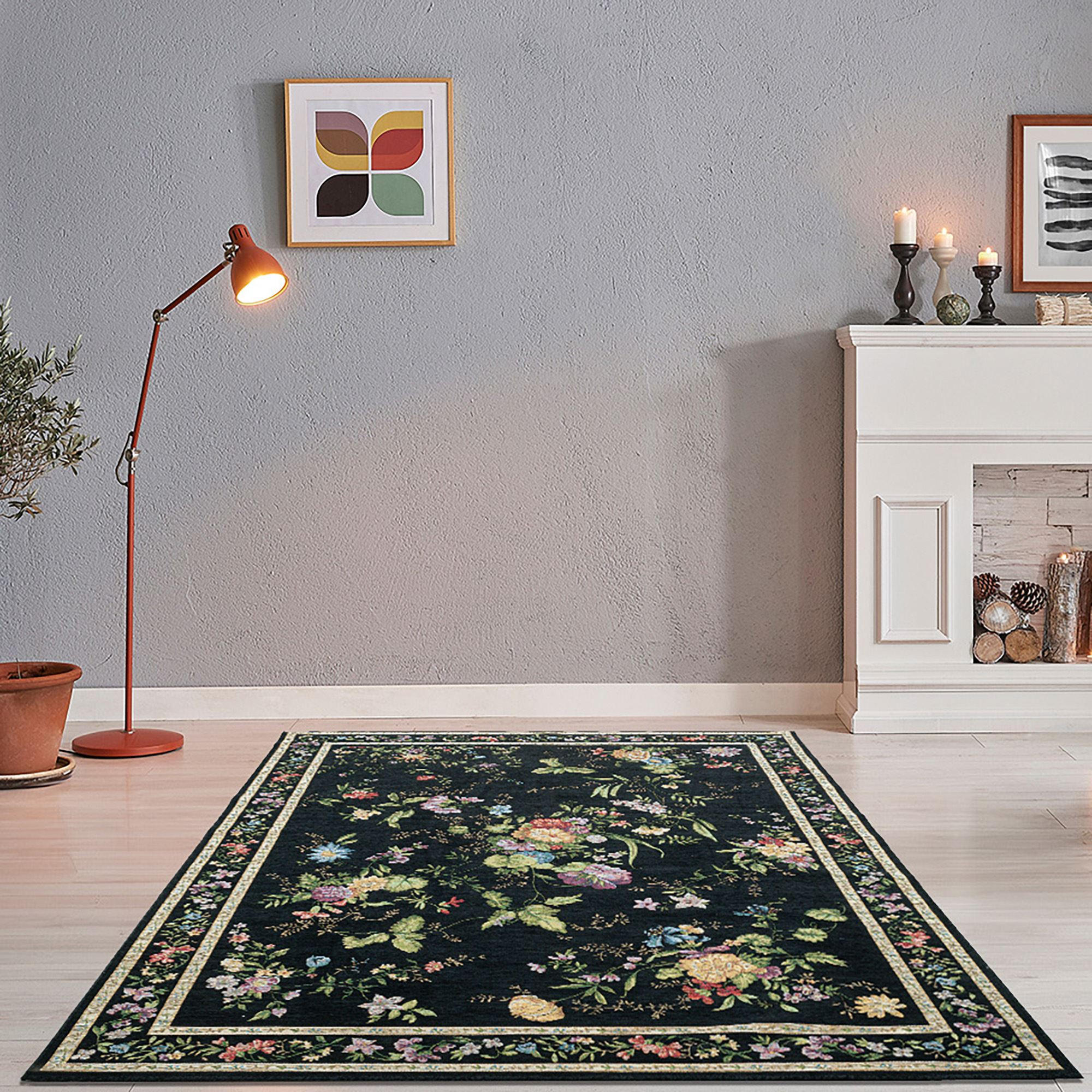 FLACHWEBTEPPICH Flomi 70x120 cm - Schwarz, Textil (70/120cm) - THEKO