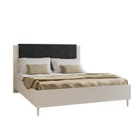 DOPPELBETT Luk III 160/200 cm ohne Matratze, Lattenrost, Bettkasten, weiß, schwarz - Schwarz/Weiß, Kunststoff (160/200cm) - Margaret Hadas24