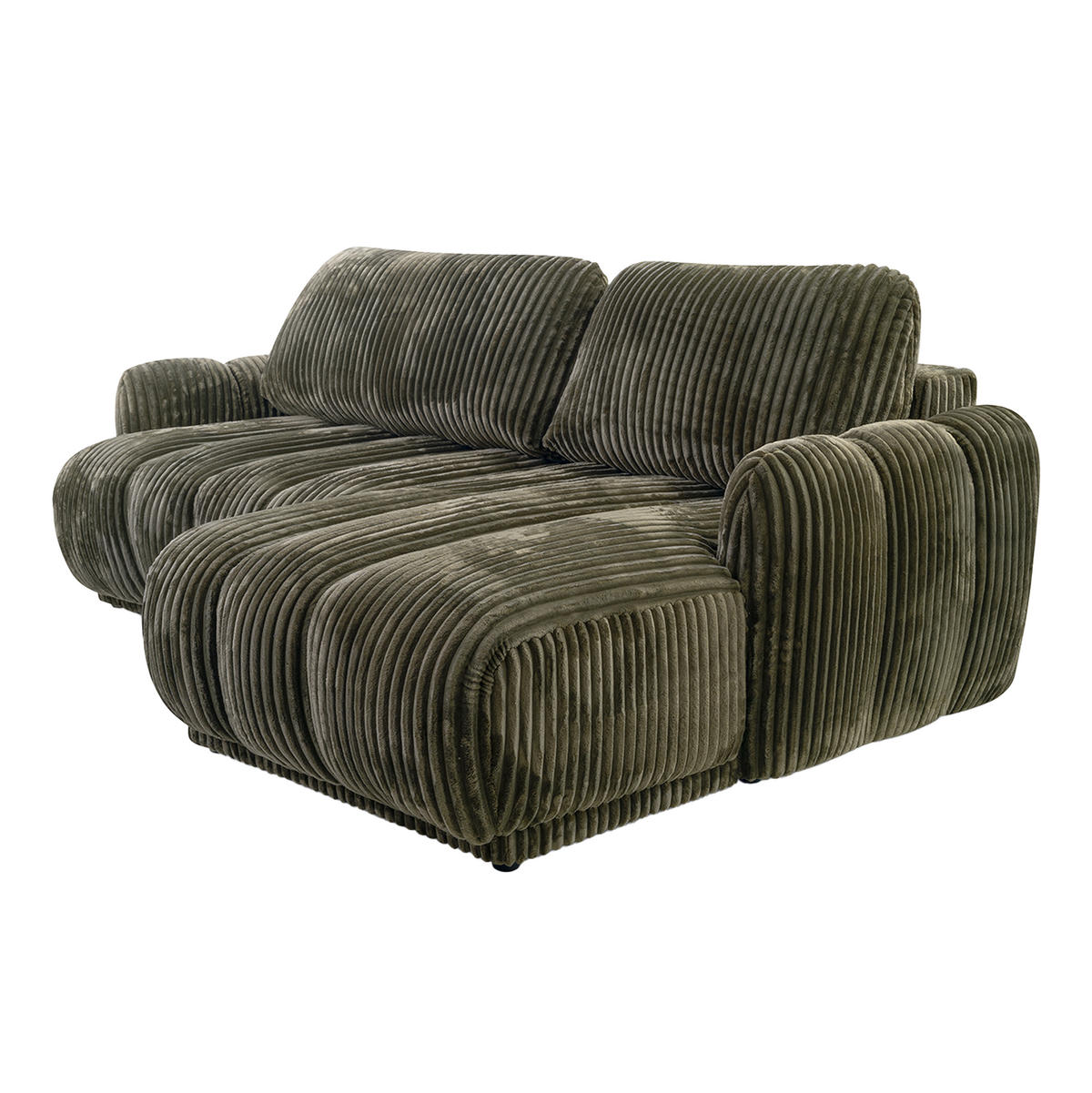 ECKSOFA CAMILO mit Schlaffunktion, Grün - Grün, Textil (220/150cm) - Fedve