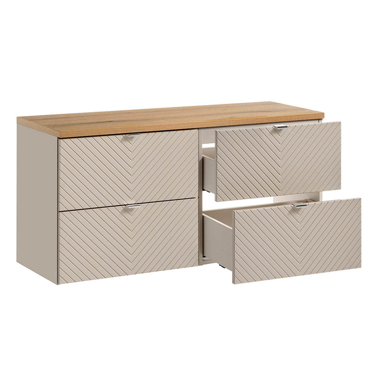 WASCHTISCHUNTERSCHRANK 120.4cm Manoa Kaschmir - Beige, Holzwerkstoff (120.4/59/40cm) - Petits-meubles