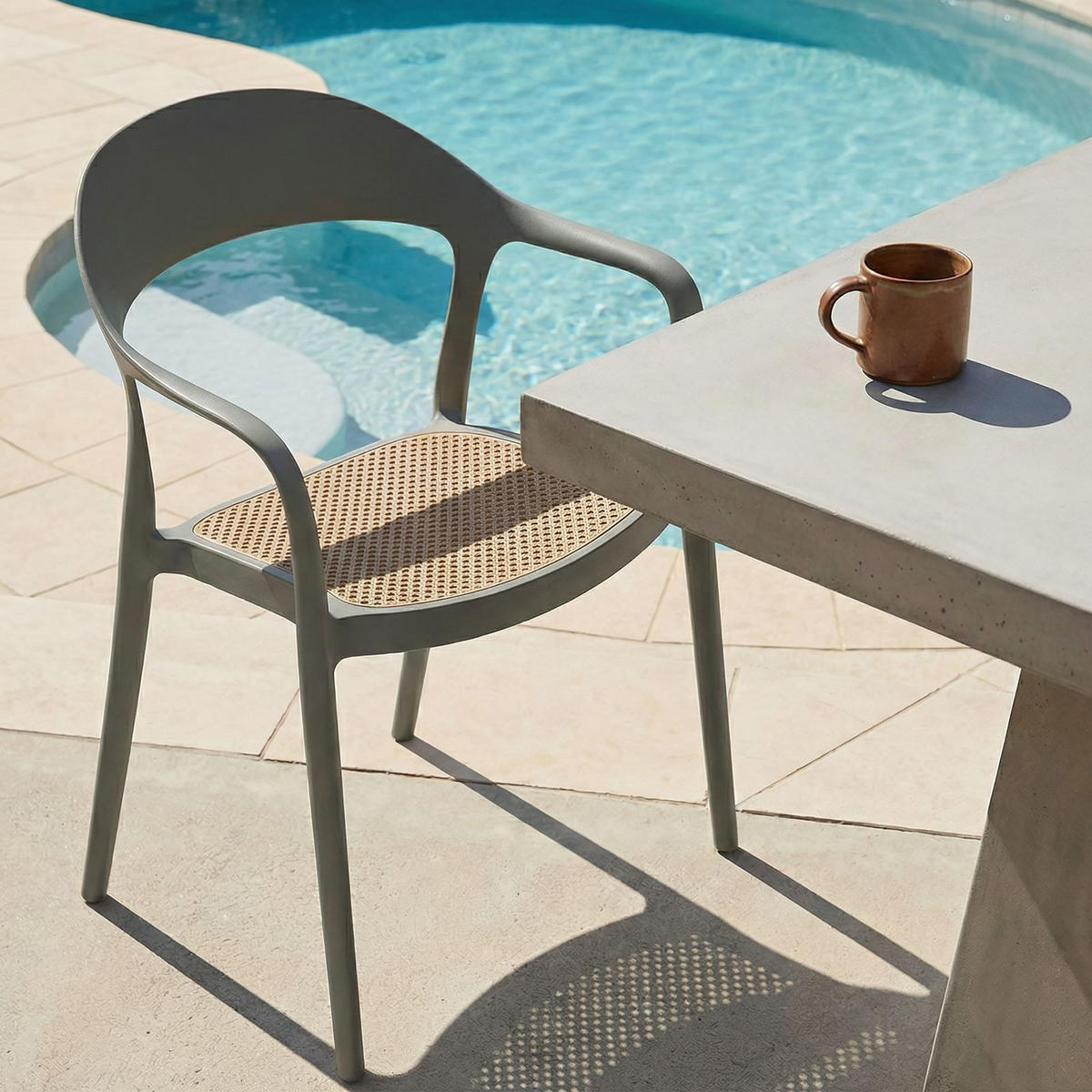 GARTENSTÜHLE LAVANDA 6er-Set grau - Grau, Textil (57/81/54cm) - IDIMEX