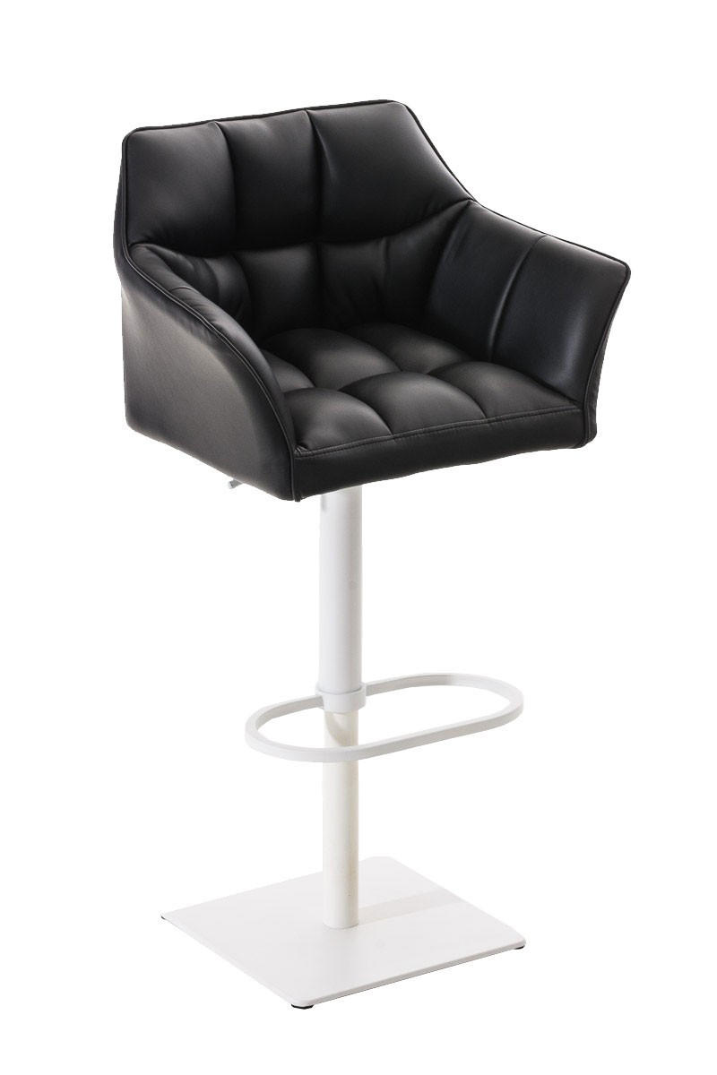 BARHOCKER Damaso 88x64x45 cm schwarz - Schwarz, Leder (64/88/45cm) - furnicato