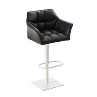 BARHOCKER Damaso 88x64x45 cm schwarz - Schwarz, Leder (64/88/45cm) - furnicato