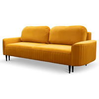 SCHLAFSOFA ANES, Sofa mit Schlaffunktion und Bettkasten, Farbe: Gelb, Velourstoff - Gelb, Textil (244/92/102cm) - Sepro Meble