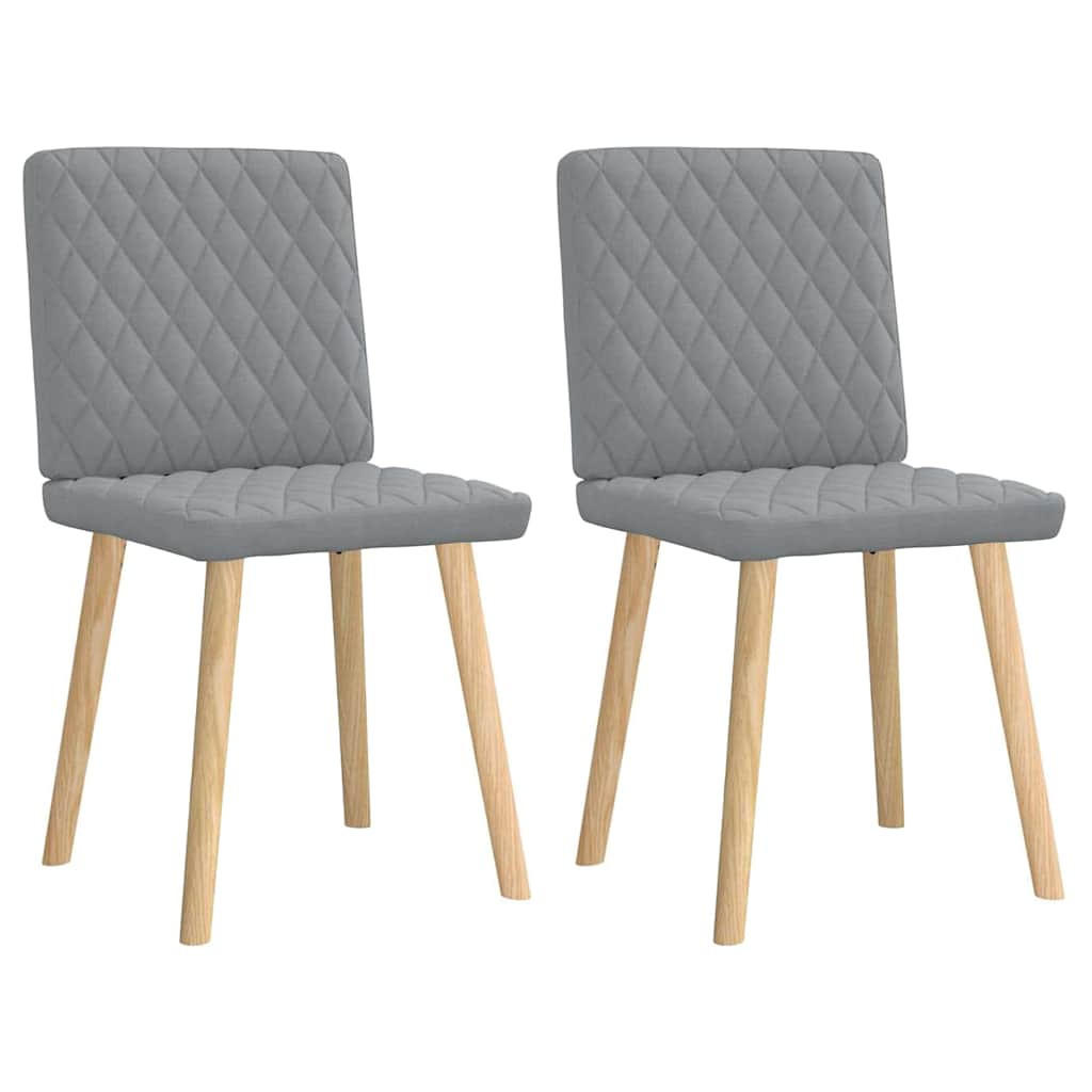 ESSZIMMERSTÜHLE 2 Stk. Hellgrau Stoff 45*54*86cm - Grau, Metall (45/86/54cm) - ZMH