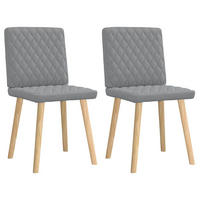 ESSZIMMERSTÜHLE 2 Stk. Hellgrau Stoff 45*54*86cm - Grau, Metall (45/86/54cm) - ZMH