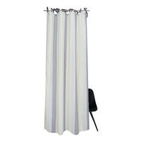 SCHLAUFENVORHANG MIT STREIFEN STROKE Halbtransparent - Grau, Textil (130/0.5/250cm) - Tom Tailor