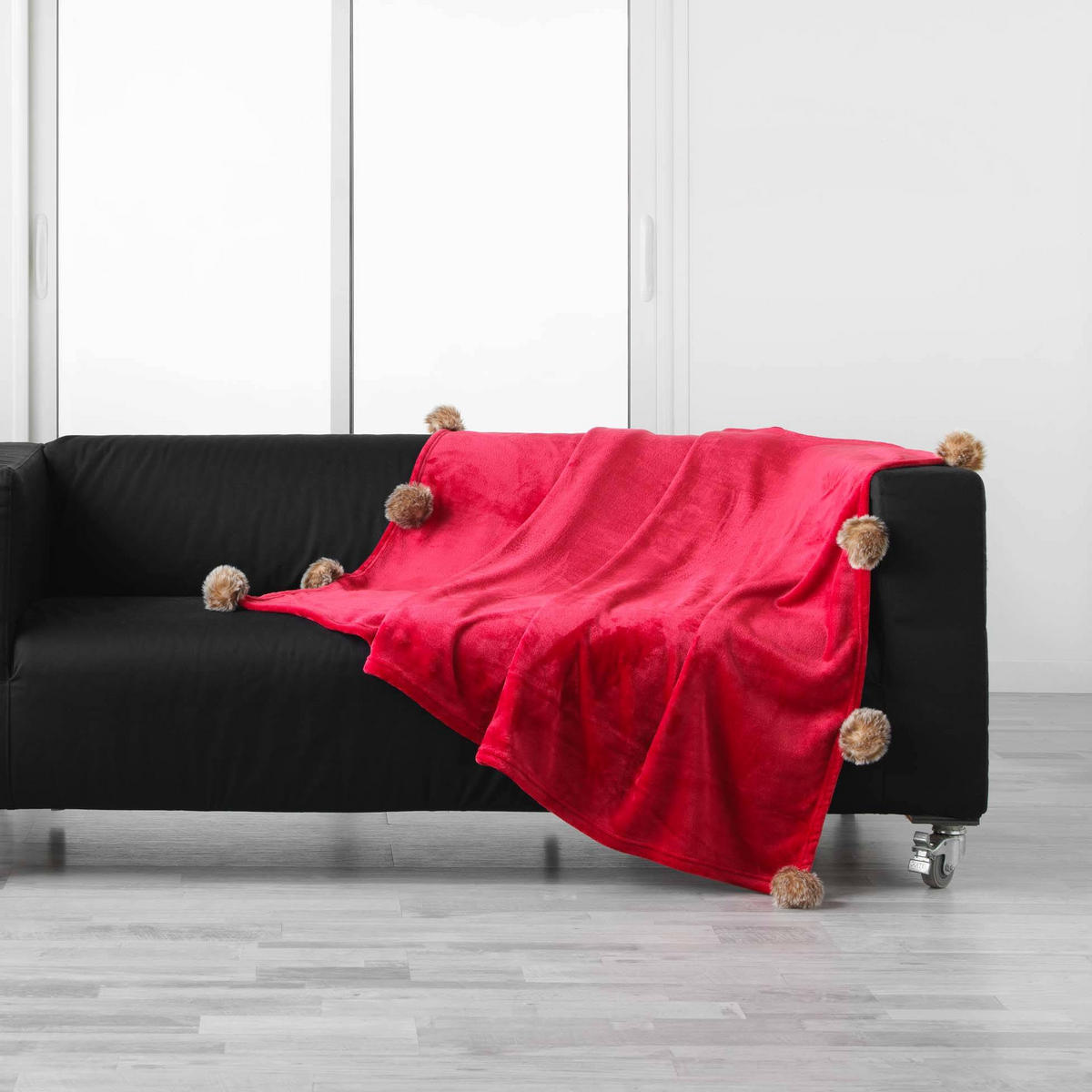 TAGESDECKE Snowy 125/150 cm - Rot, Textil (150/125cm) - Douceur d´intérieur