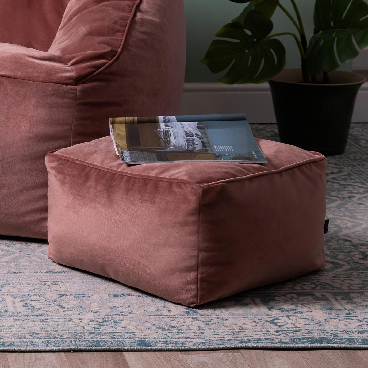 SITZPOUF Amara - Pink, Kunststoff (42/24/42cm) - icon