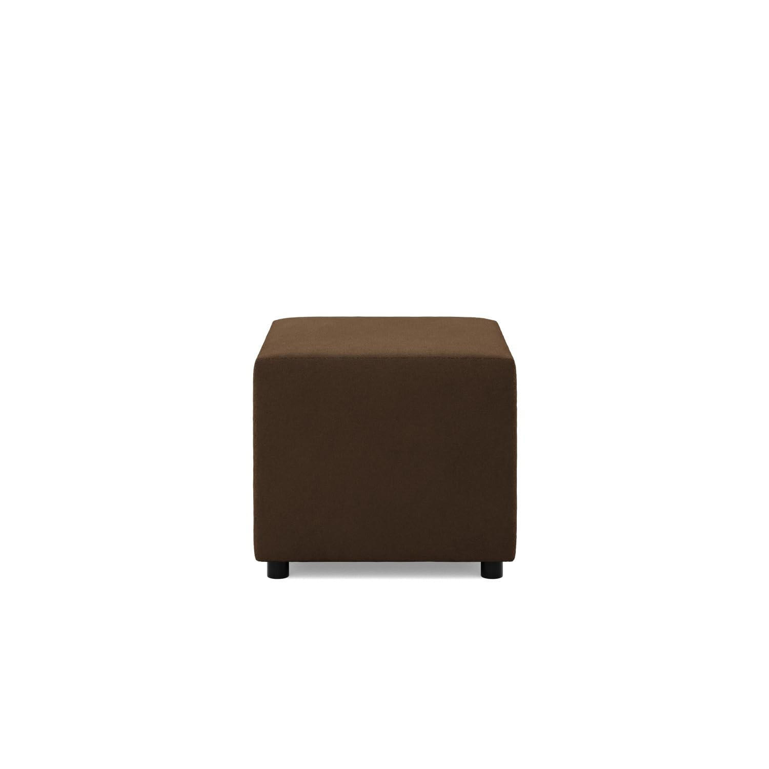 SITZPOUF 50 X 50 NEO, Dunkelbraun - Braun, Textil (51/40/51cm)