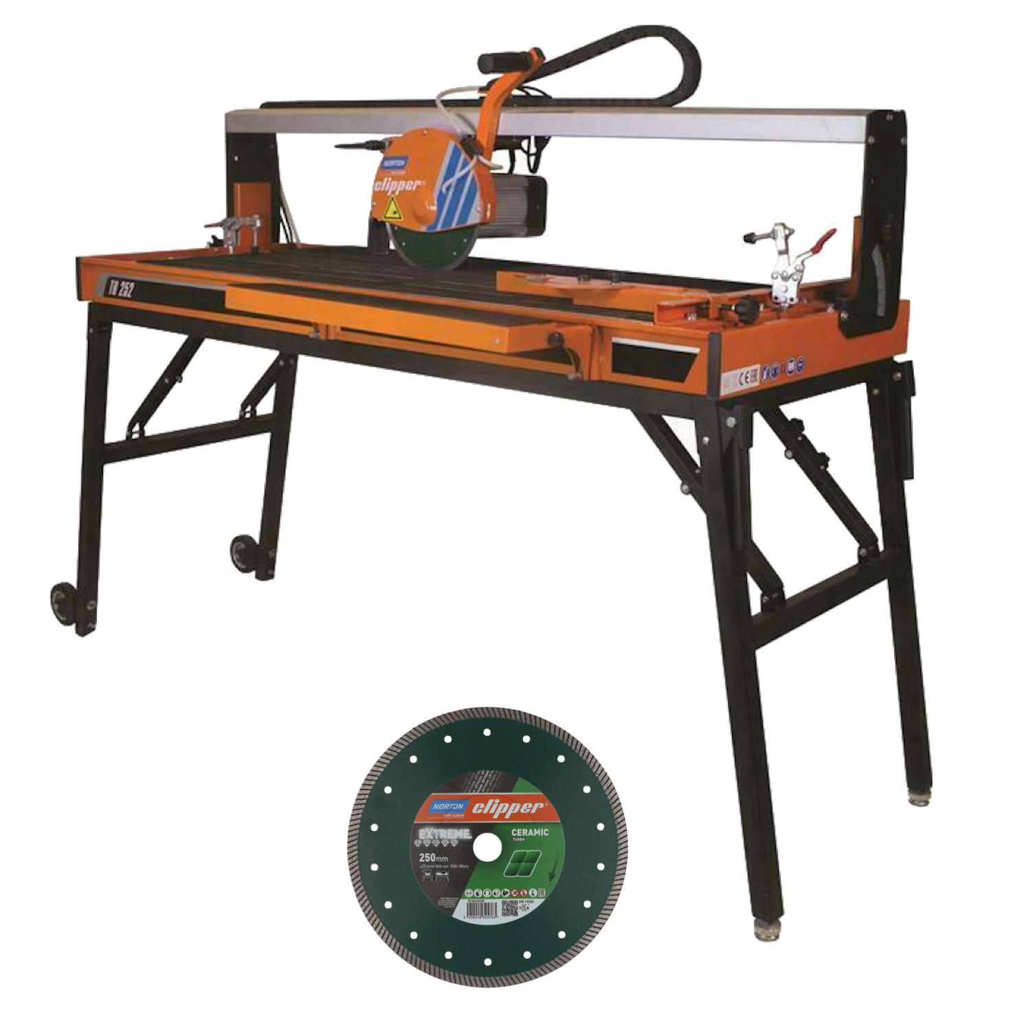 FLIESENSCHNEIDMASCHINE TR 252 , 1500W, 1200mm - Multicolor, Metall (190/60/70cm) - Norton Clipper