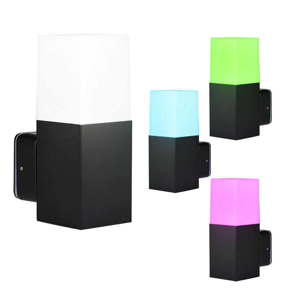 LED WANDLAMPE Aluminium Schwarz - Schwarz, Metall (12.1/8/25cm)