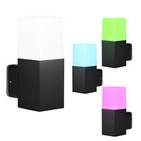 LED WANDLAMPE Aluminium Schwarz - Schwarz, Metall (12.1/8/25cm)