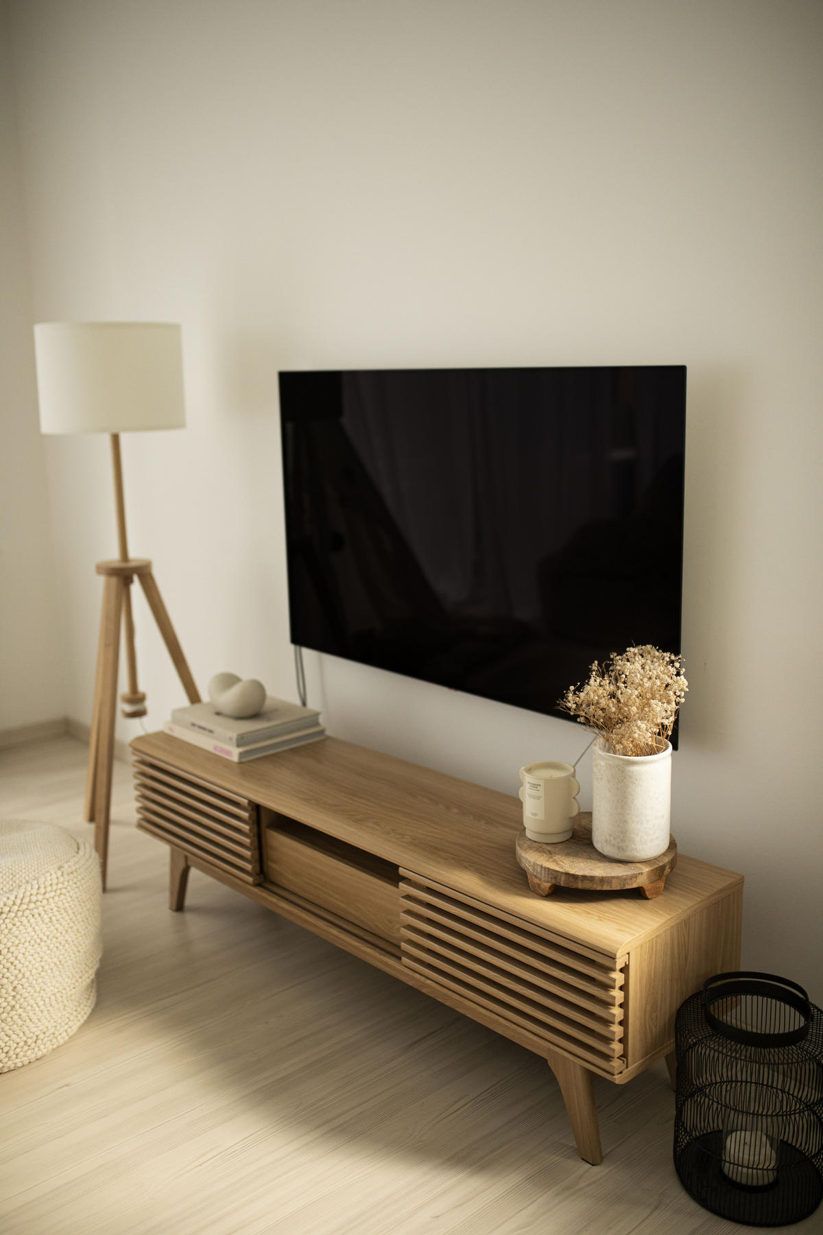 COMODĂ TV maro deschisă Detroit Ii - maro deschis, compozit lemnos (149/44/36cm) - Beliani