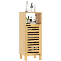 BADEZIMMERSCHRANK DE-10492 Hellbraun - Naturfarben, Naturmaterialien (30/80/30cm) - ComfortXL