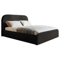 BETT 160x200 cm Wendra Slim mit Lattenrost, Bettkasten, Samt, Schwarz - Schwarz, Holz/Textil (160/200cm) - Emporius