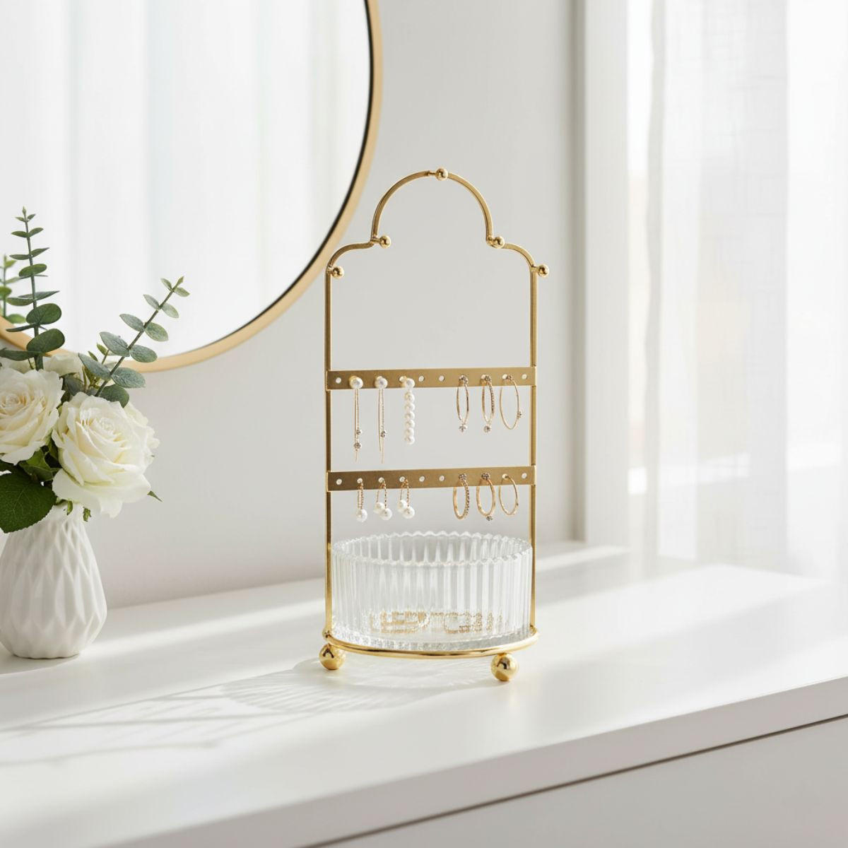 SCHMUCKSTÄNDER 25 cm - Goldfarben, Metall (11/25/11cm) - Home Styling Collection