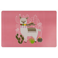 PLATZSET Lama Platzdeckchen Tischset Rosa - Rosa, Kunststoff (43/28/28cm) - TiborTex