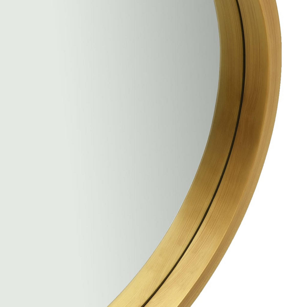 WANDSPIEGEL mit Gürtel 40 cm Golden - Goldfarben, Holz (40/40/1cm) - furnicato