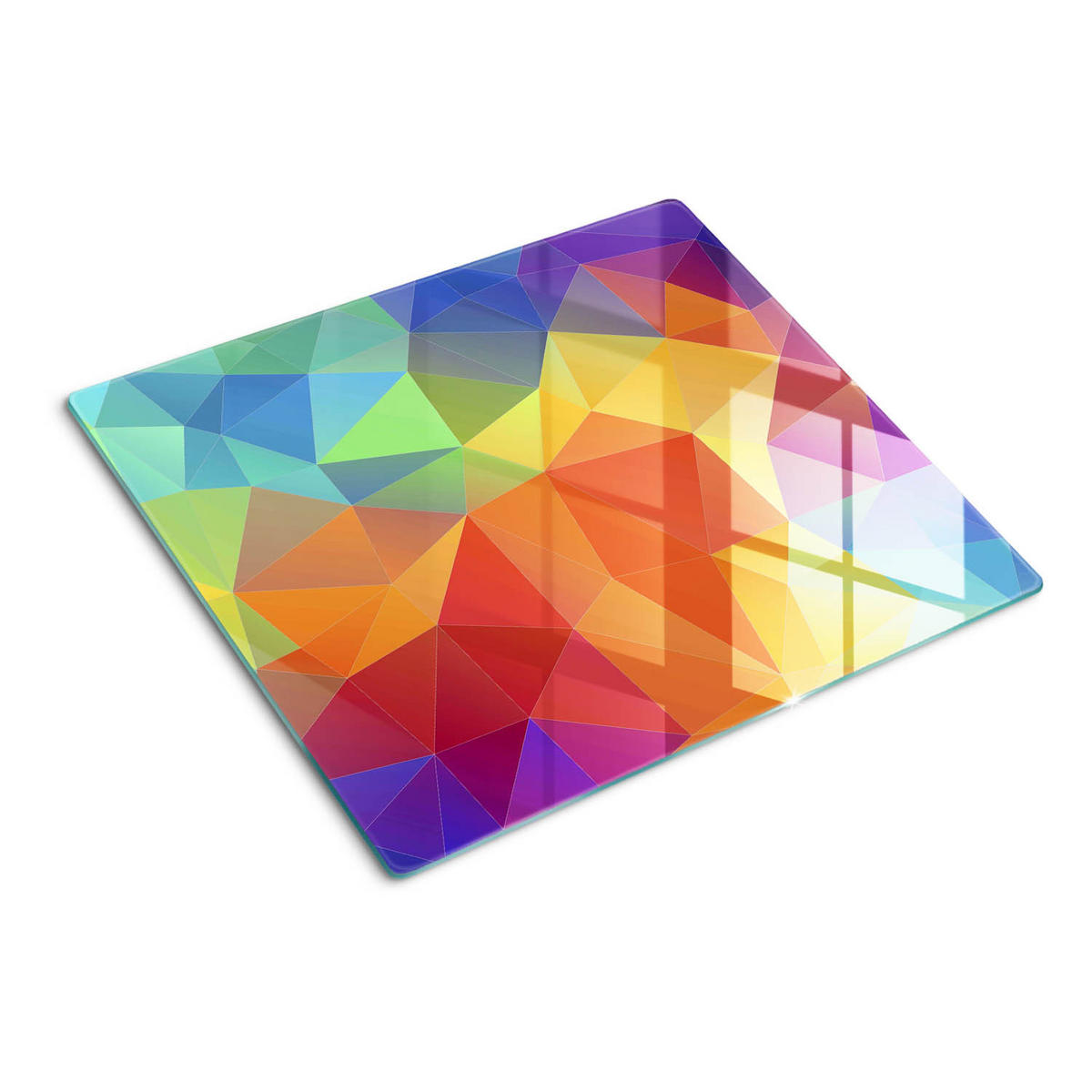 GLASPLATTE 60x52 cm Geometrische Figuren - Multicolor, Glas (60/0.4/52cm) - TULUP