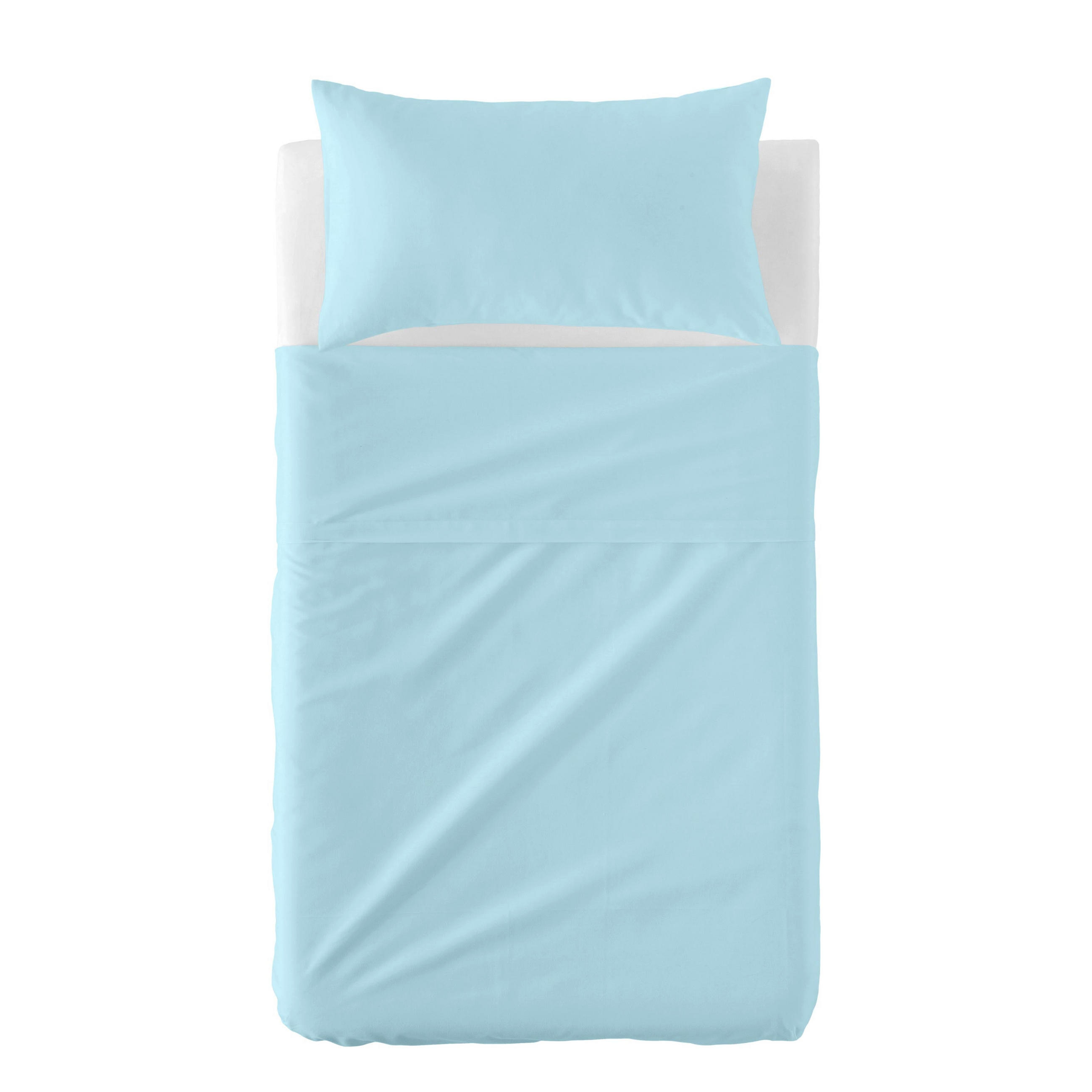 BETTWÄSCHE 2er-Set teiliges basic 120x180 cm (kinderbett) blau - Blau, Textil (120/180cm) - Happy Friday
