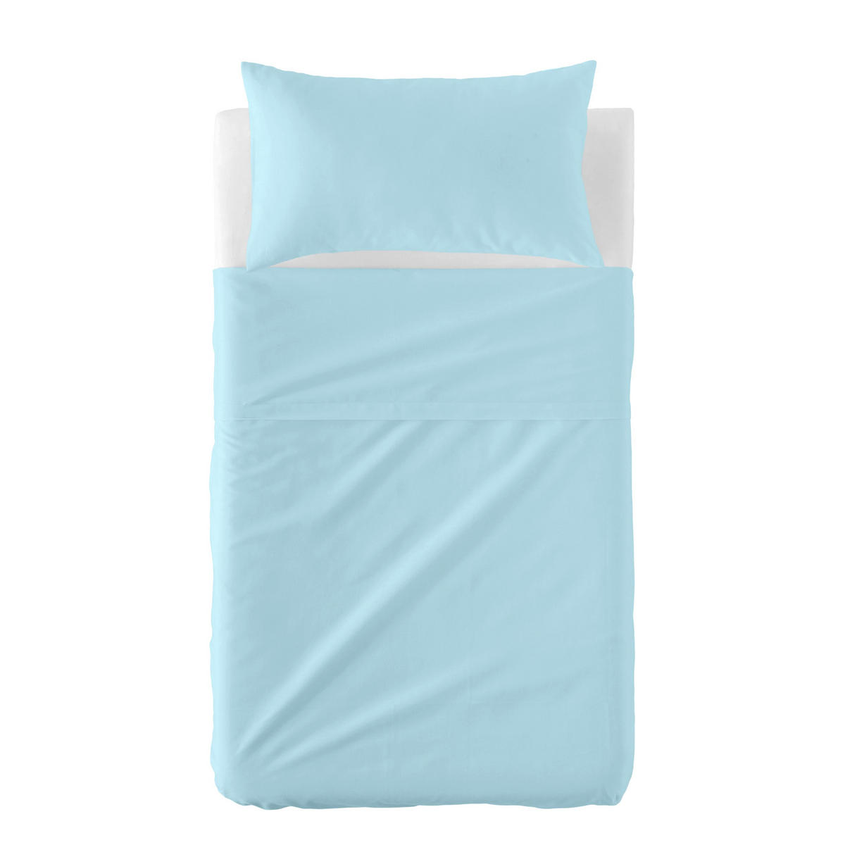 BETTWÄSCHE 2er-Set teiliges basic 120x180 cm (kinderbett) blau - Blau, Textil (120/180cm) - Happy Friday