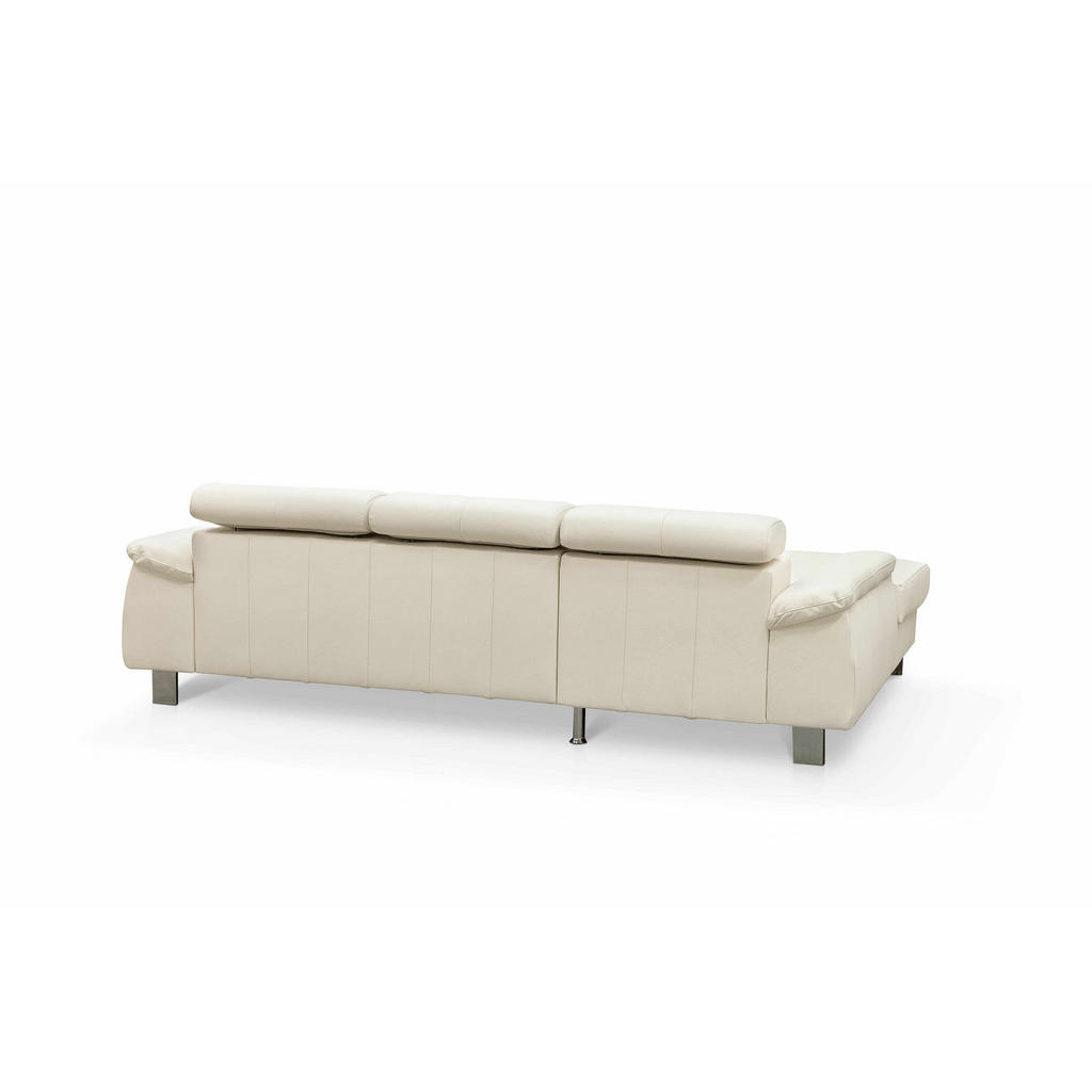 Thumbnail - Cotta Eckschlafsofa, Weiß, Leder, Echtholz,Buche, 3-Sitzer, L-Form,L-Form, 244x166 cm, Wohnzimmer, Sofas & Couches, Wohn...
