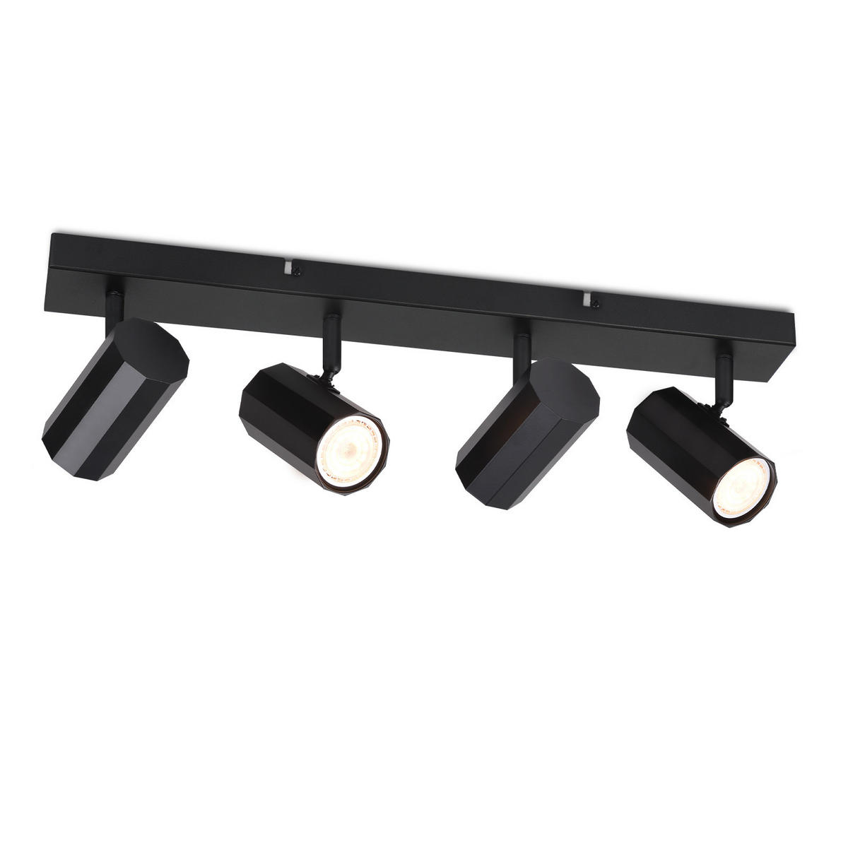 STRAHLER Inga 4-flammig 53/11/3 cm - Schwarz, Metall (53/11/3cm) - Nettlife