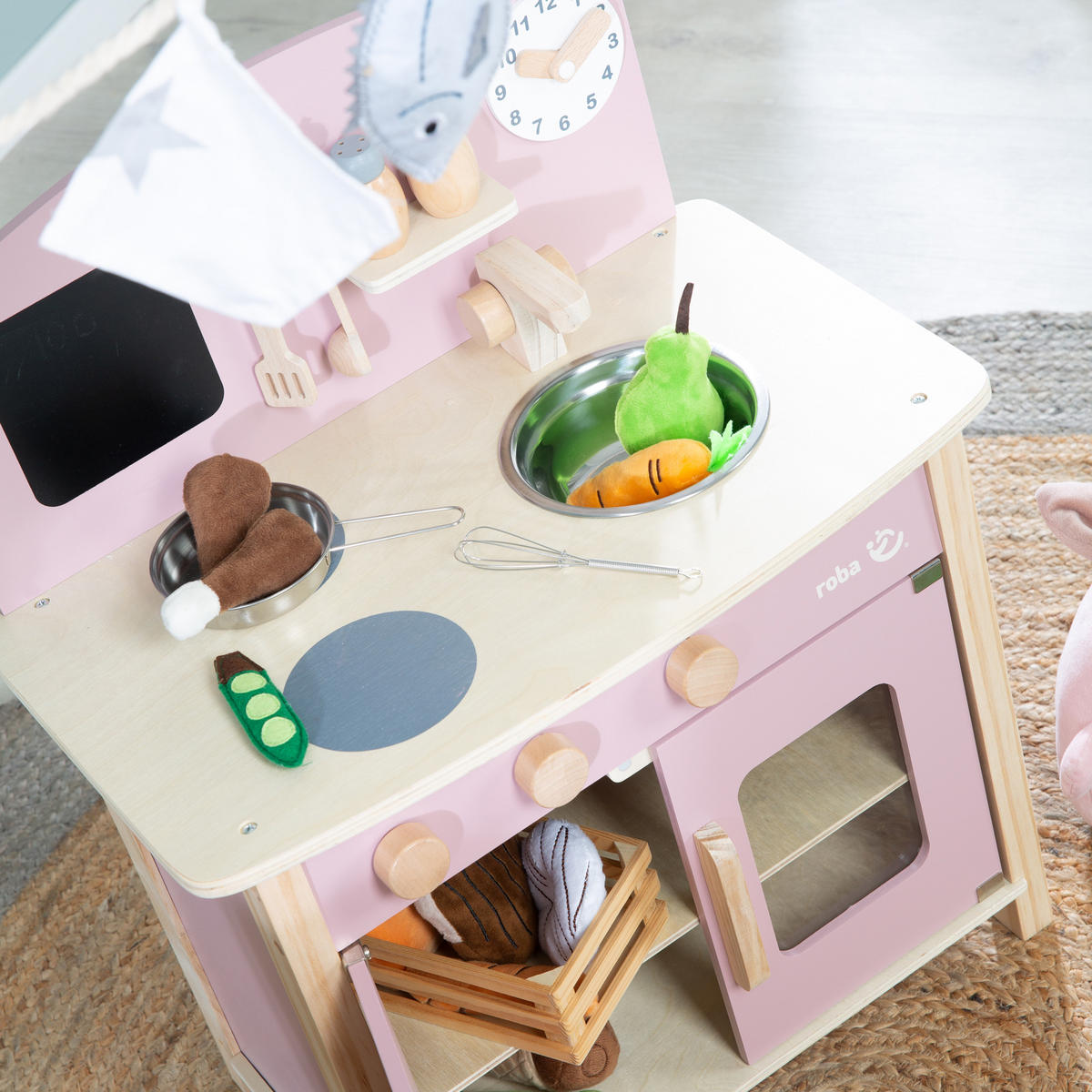 SPIELKÜCHE - Mauve, Holzwerkstoff (30/51.5/63cm) - Roba