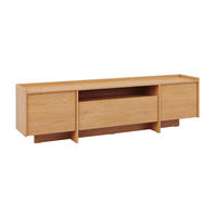 TV STOLÍK Japandi Drevo - hnedá, kompozitné drevo (196.8/57.4/38cm) - Petits-meubles