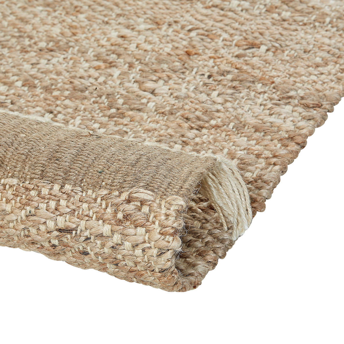 TEPPICH geflochten Abana 230/160 cm - Beige, Naturmaterialien (160/230cm) - Beliani