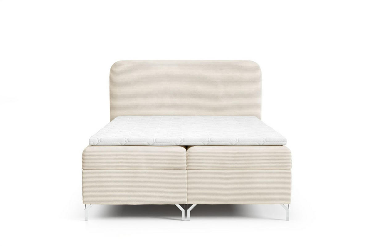 BOXBETT Emilio - Creme, Holzwerkstoff/Textil (160/200cm) - Fun Möbel