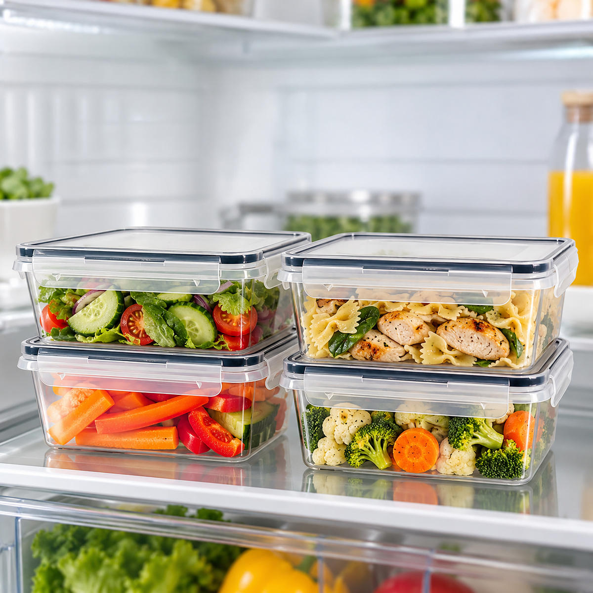 KRABIČKY Transparentní 10dílná-sada plast - průhledná, plast - Relaxdays
