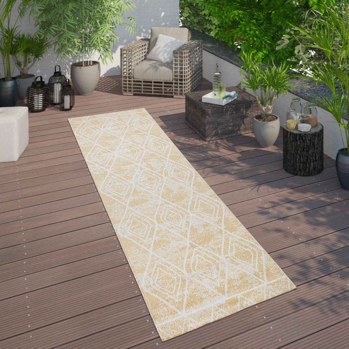 OUTDOORTEPPICH 80/150 cm Artigo 427 - Gelb, Textil (80/150cm) - Paco Home