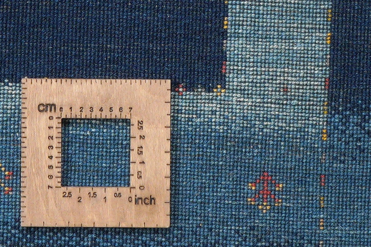 GABBEH-TEPPICH handgeknüpft Rizbaf Blau 204/149 cm Schurwolle - Blau, Textil (149/204cm) - Looma