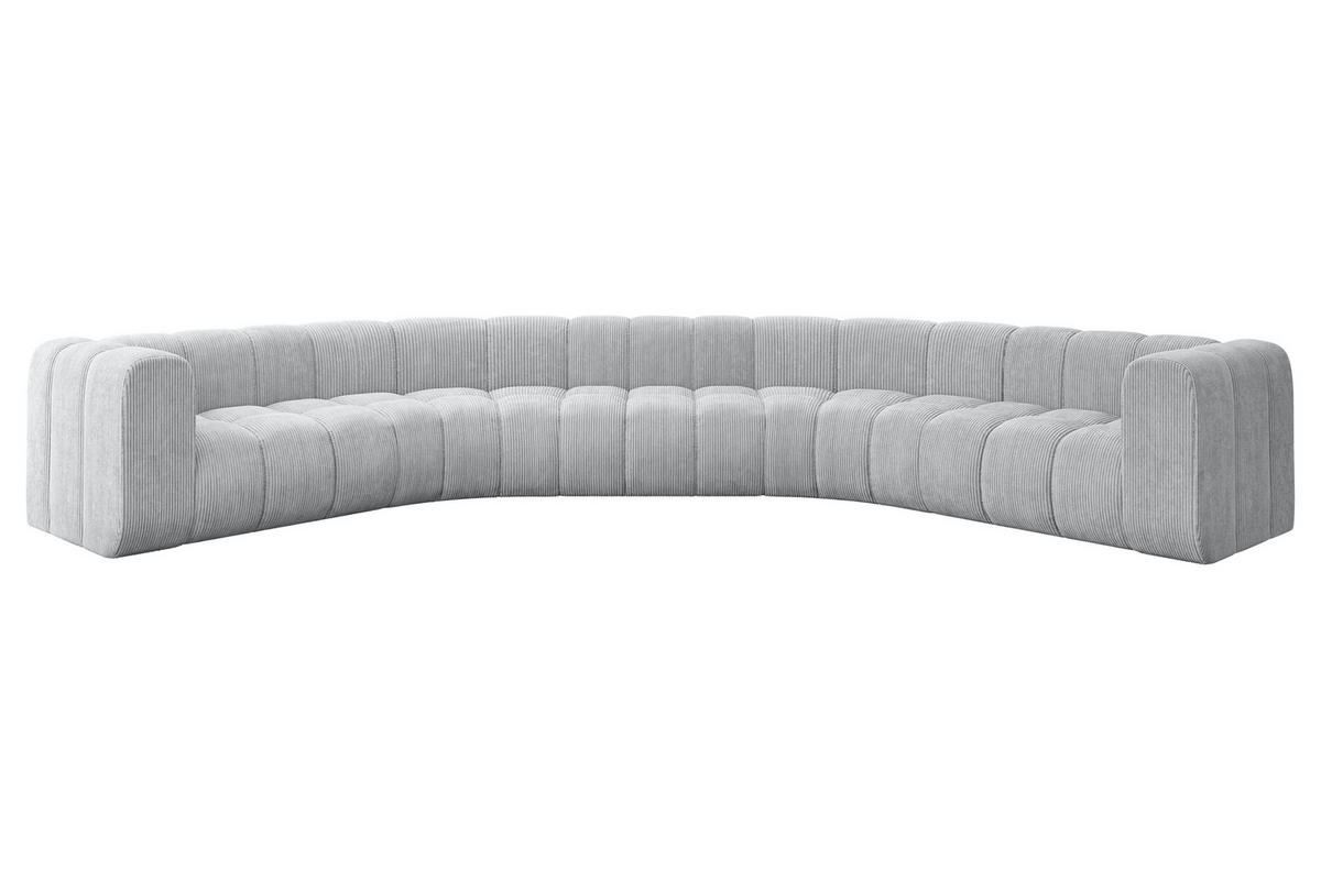 WOHNLANDSCHAFT modulares Sofa Lazro-U1 - 373x373x70 cm Grau - Grau, Holzwerkstoff/Textil (373/70/373cm) - ALTDECOR