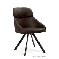 ESSZIMMERSTUHL (6er-Set) Denni 52x82x63 Schwarz/Espresso - Dunkelbraun/Schwarz, Kunststoff (63/82/52cm) - 58aufmkessel