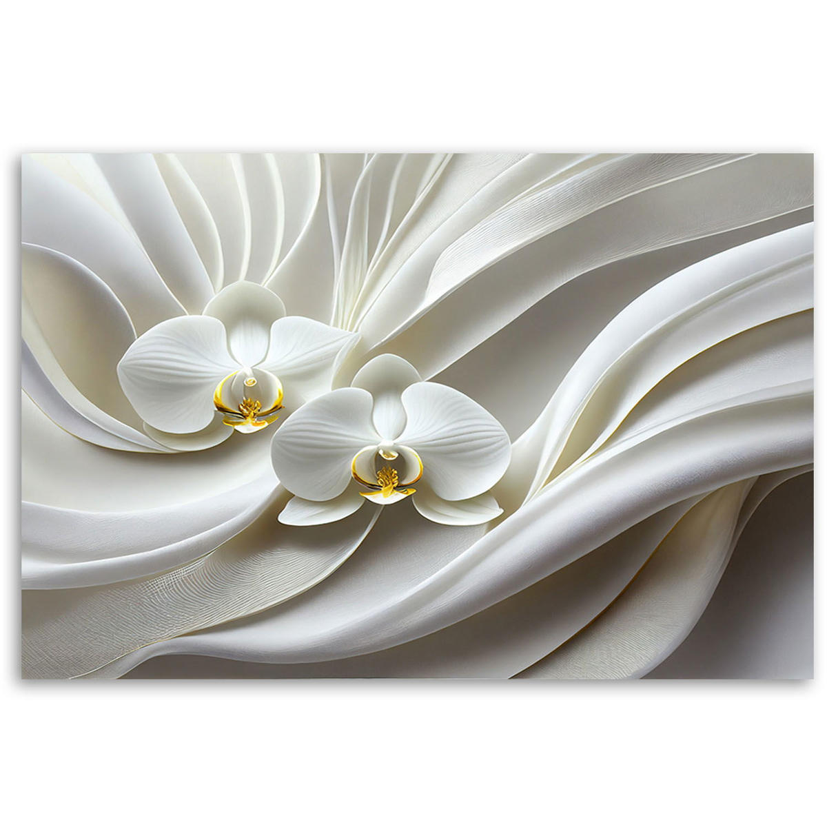 KUNSTDRUCK Weiß 100/70 cm - Weiß, Textil (100/70cm) - KUNSTLOFT
