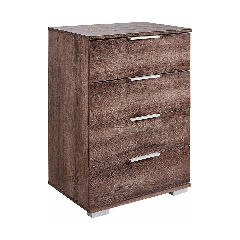 KOMMODE Easy Plus Schlammeiche 52 / 38 / 74cm - Eichefarben/Grau, Holz/Holzwerkstoff (52/74/38cm) - Wimex
