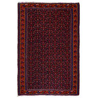 HANDWEBTEPPICH Kelim Senneh Blau 200/135 cm Schurwolle - Blau, Textil (135/200cm) - Looma