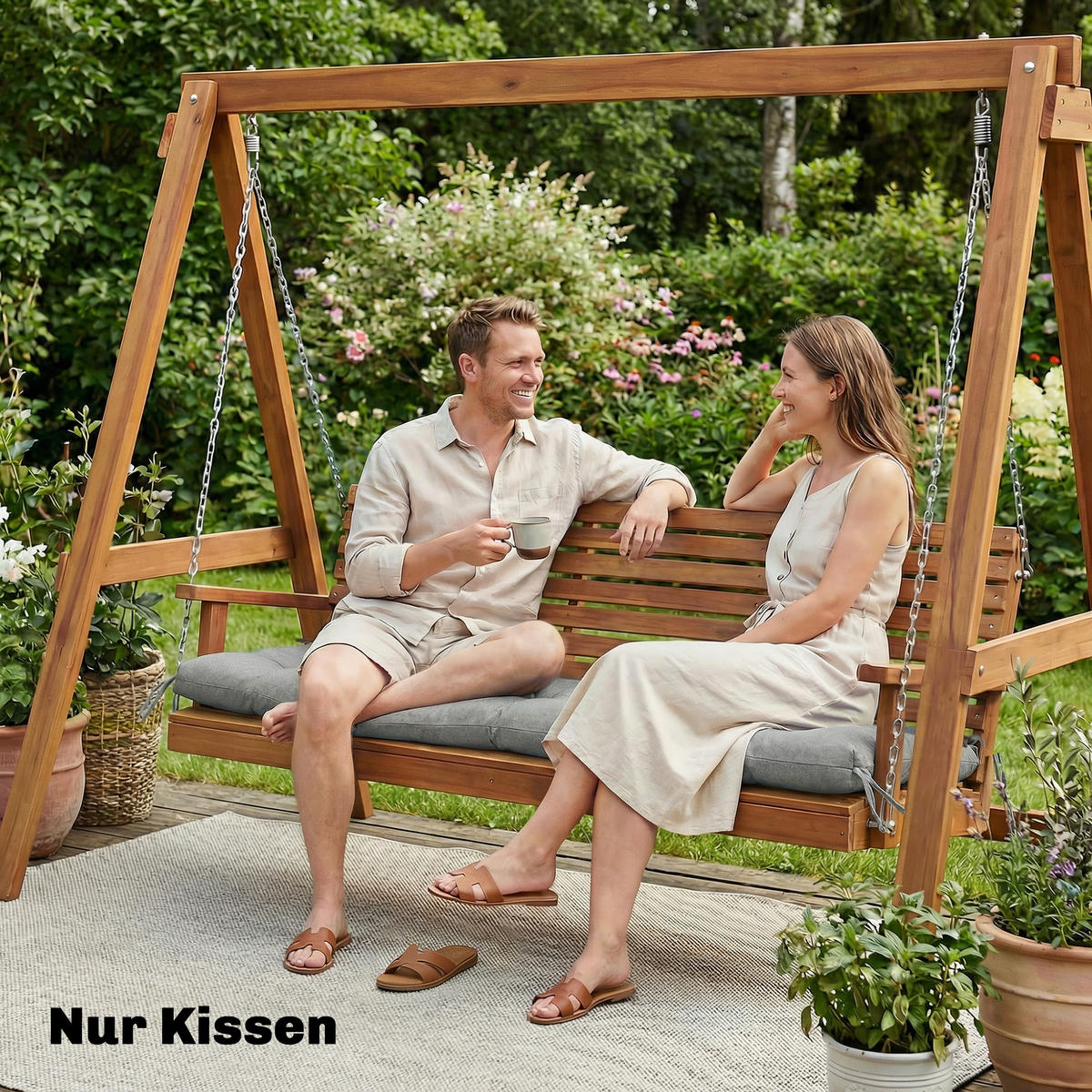 LOUNGEKISSEN DE-09930 abnehmbar mit Befestigungsbändern Hellgrau - Hellgrau, Textil (65/13/198cm) - ComfortXL