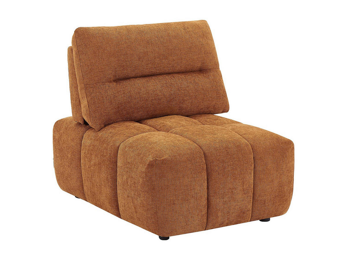 SESSEL mit gerader Rückenlehne - 1 -Sitzer - Polyester - terracotta - APOLIU - Braun, Textil (86/93/123cm) - Vente-Unique