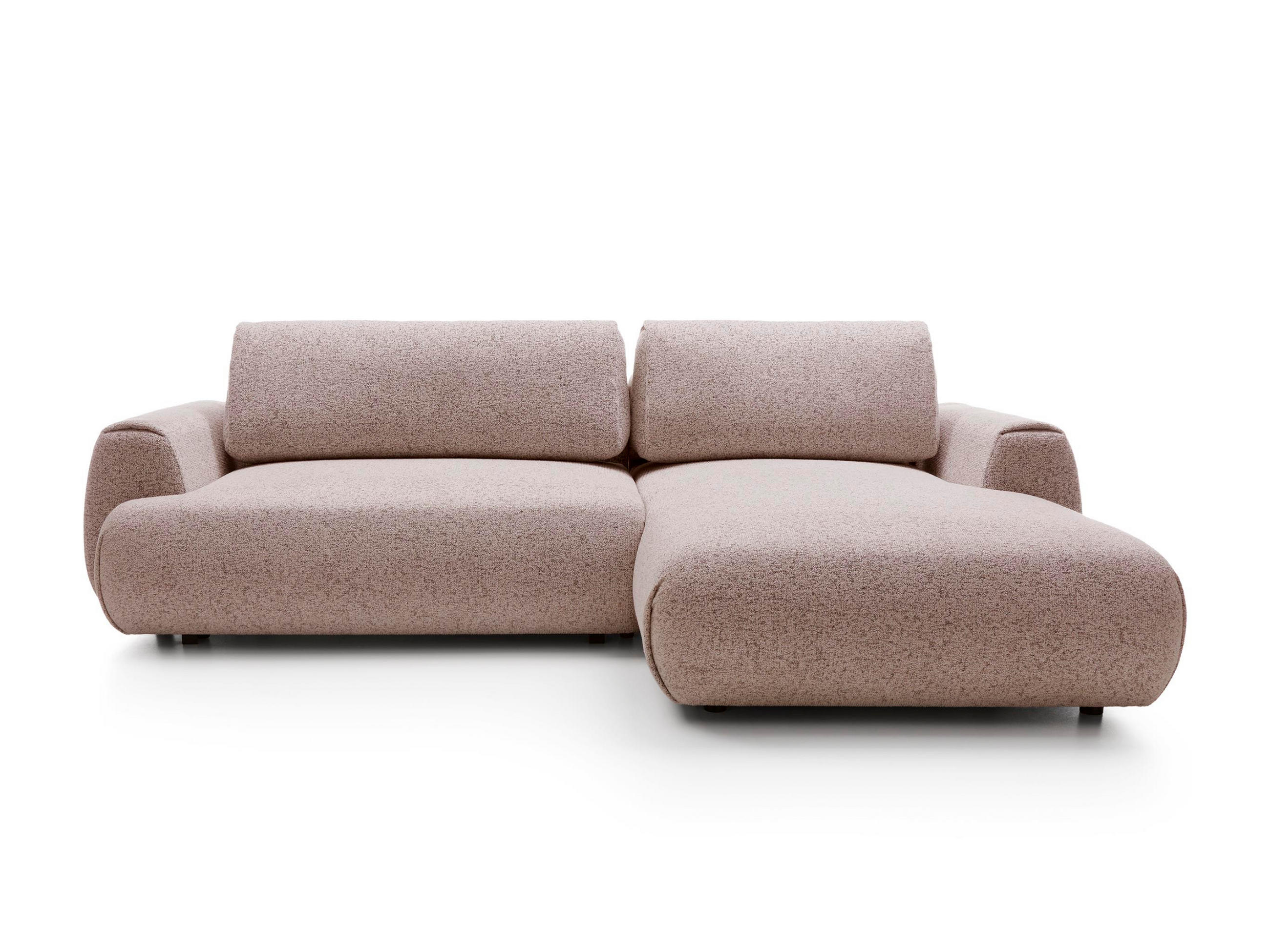 ECKSOFA Morena Rosa, mit Schlaffunktion, rechte seite - Rosa, Holzwerkstoff/Textil (270/167cm) - Bettso